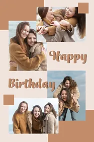 Gimtadienio nuotraukų koliažo šablonas