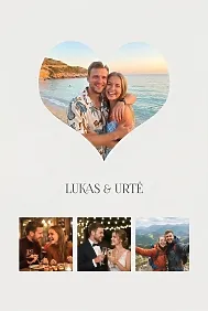 Brangiausių prisiminimų nuotraukų koliažo šablonas. Įsimylėjalių vardai ar asmeninė žinutė.